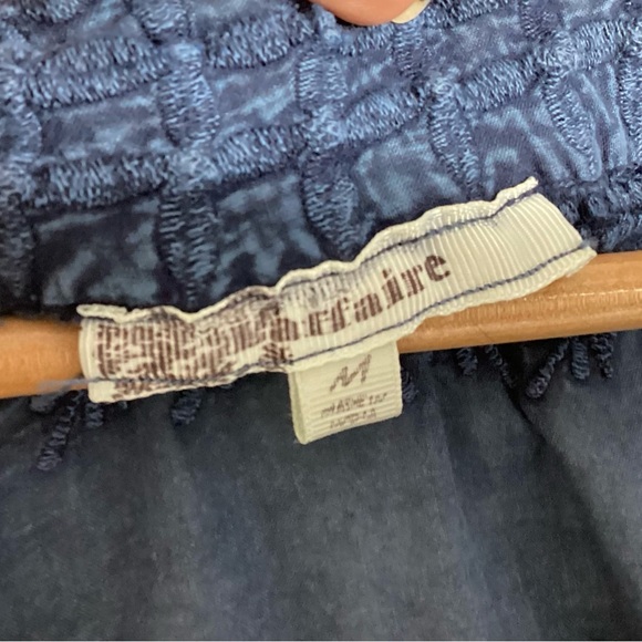 L’affaire Chambray Embroidered Boho Top Size M - Picture 12 of 14